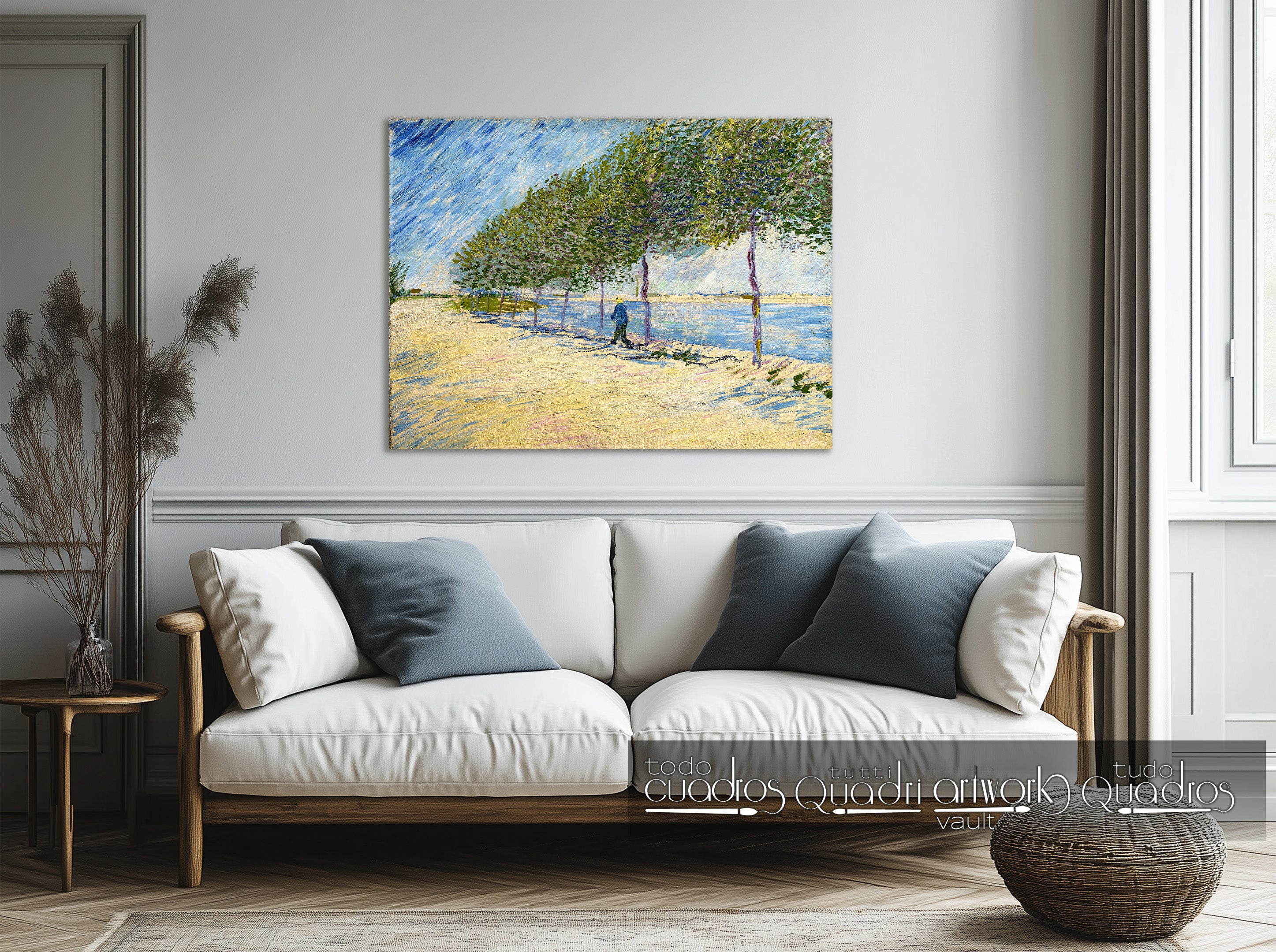 Spaziergang am Ufer der Seine bei Asnières, Van Gogh