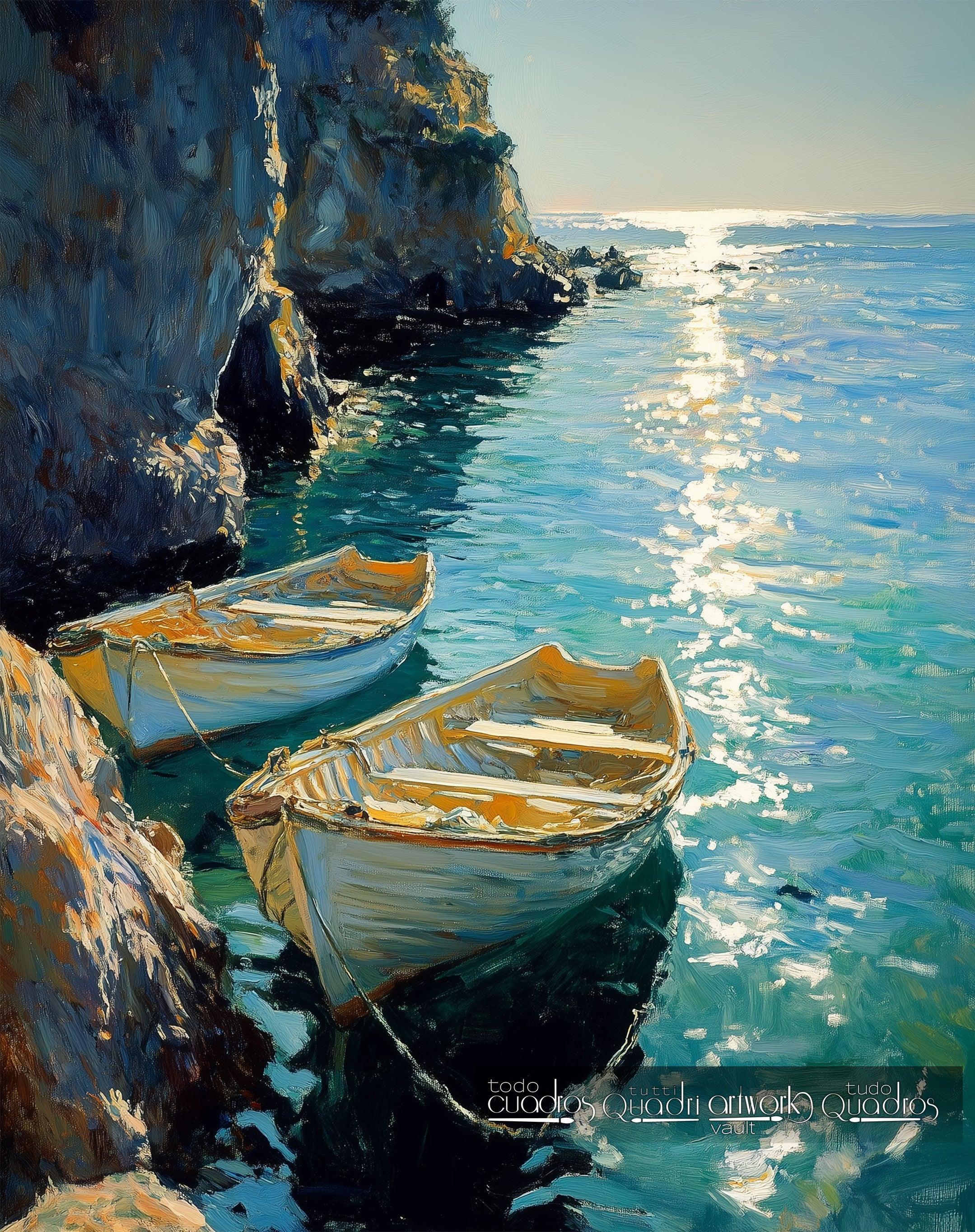 Verankerte Gelassenheit, im Stil von Monet