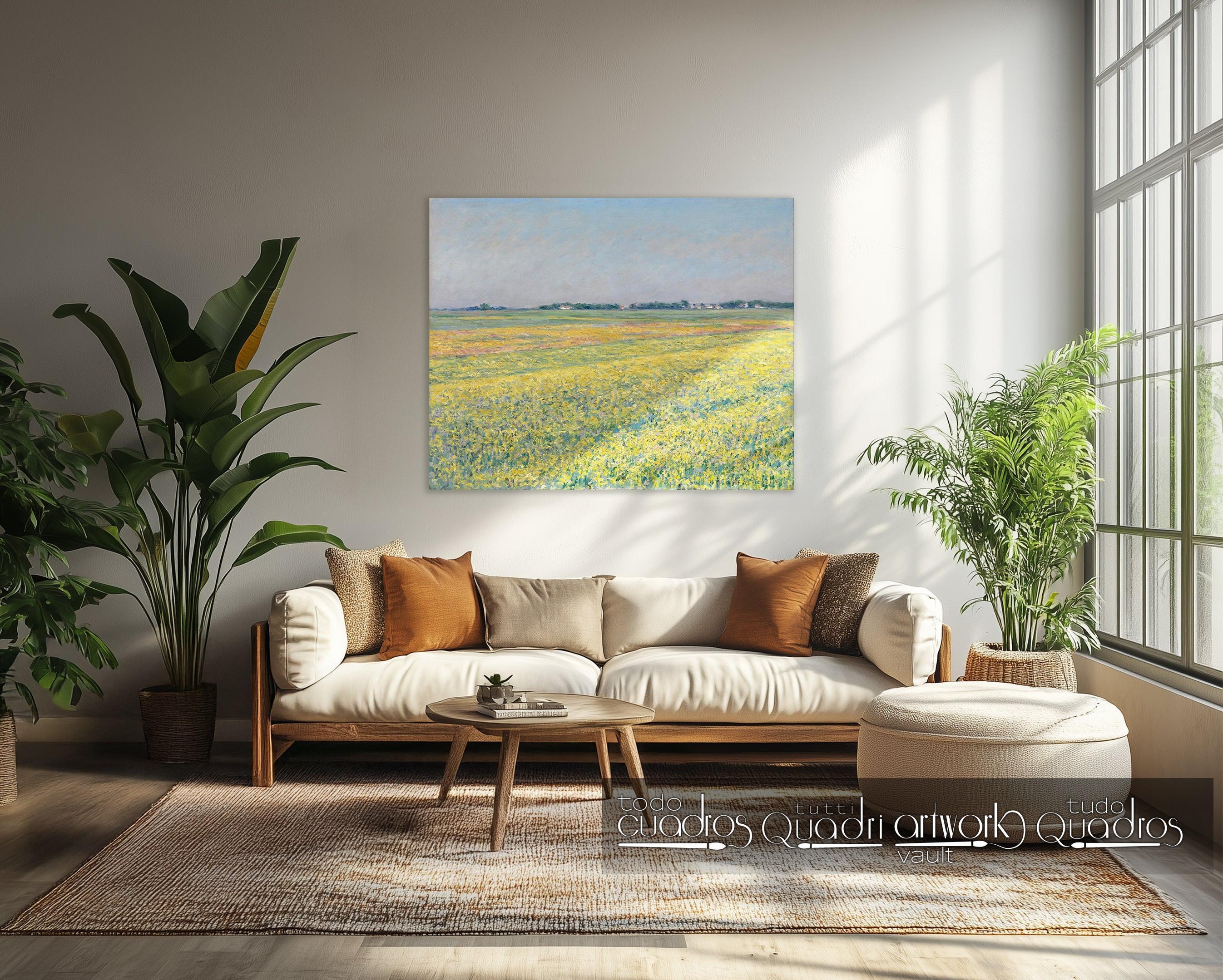 Die Ebene von Gennevilliers, gelbe Felder, Caillebotte