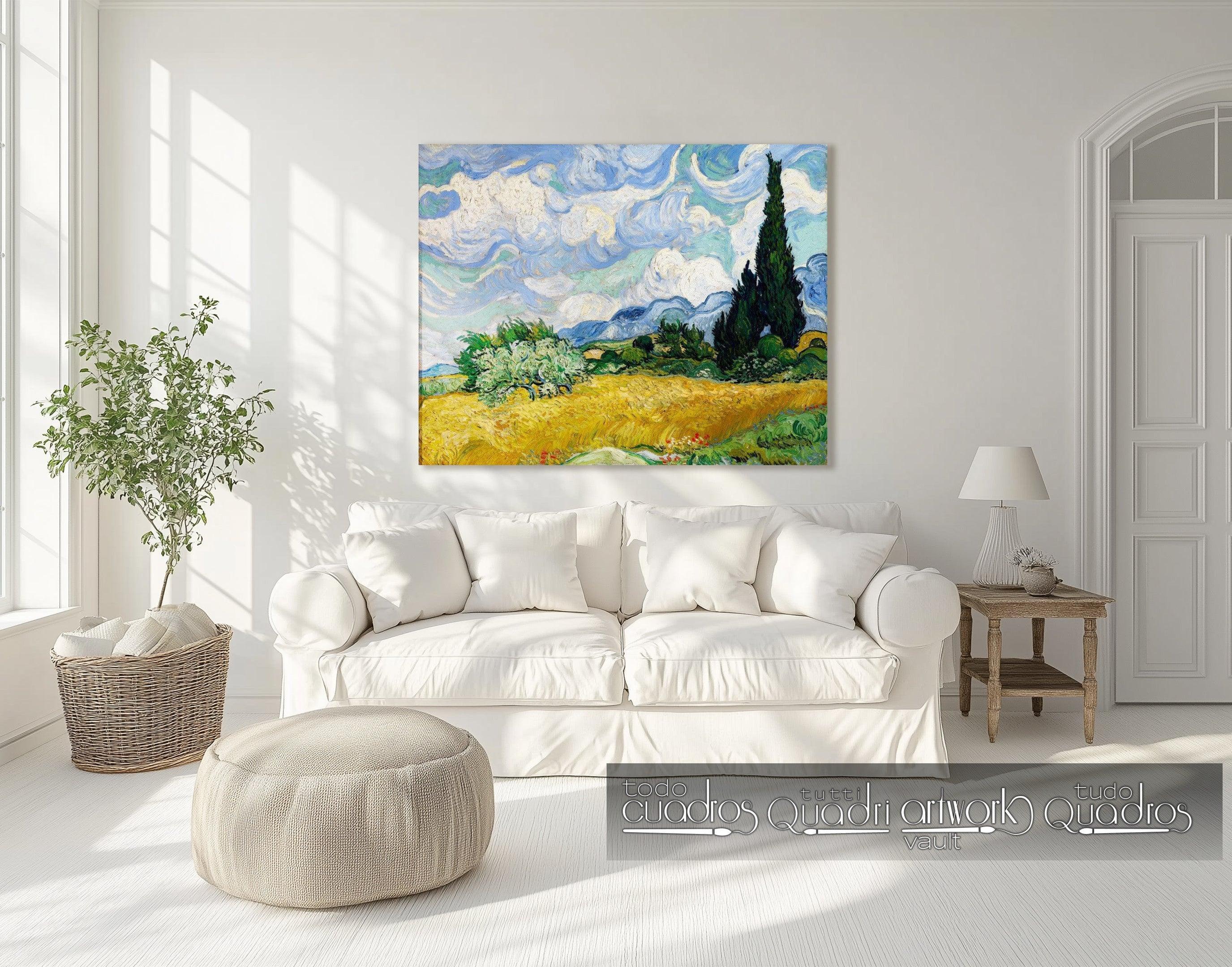 Weizenfeld mit Zypressen, Van Gogh