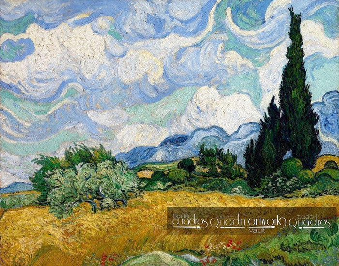 Weizenfeld mit Zypressen, Van Gogh
