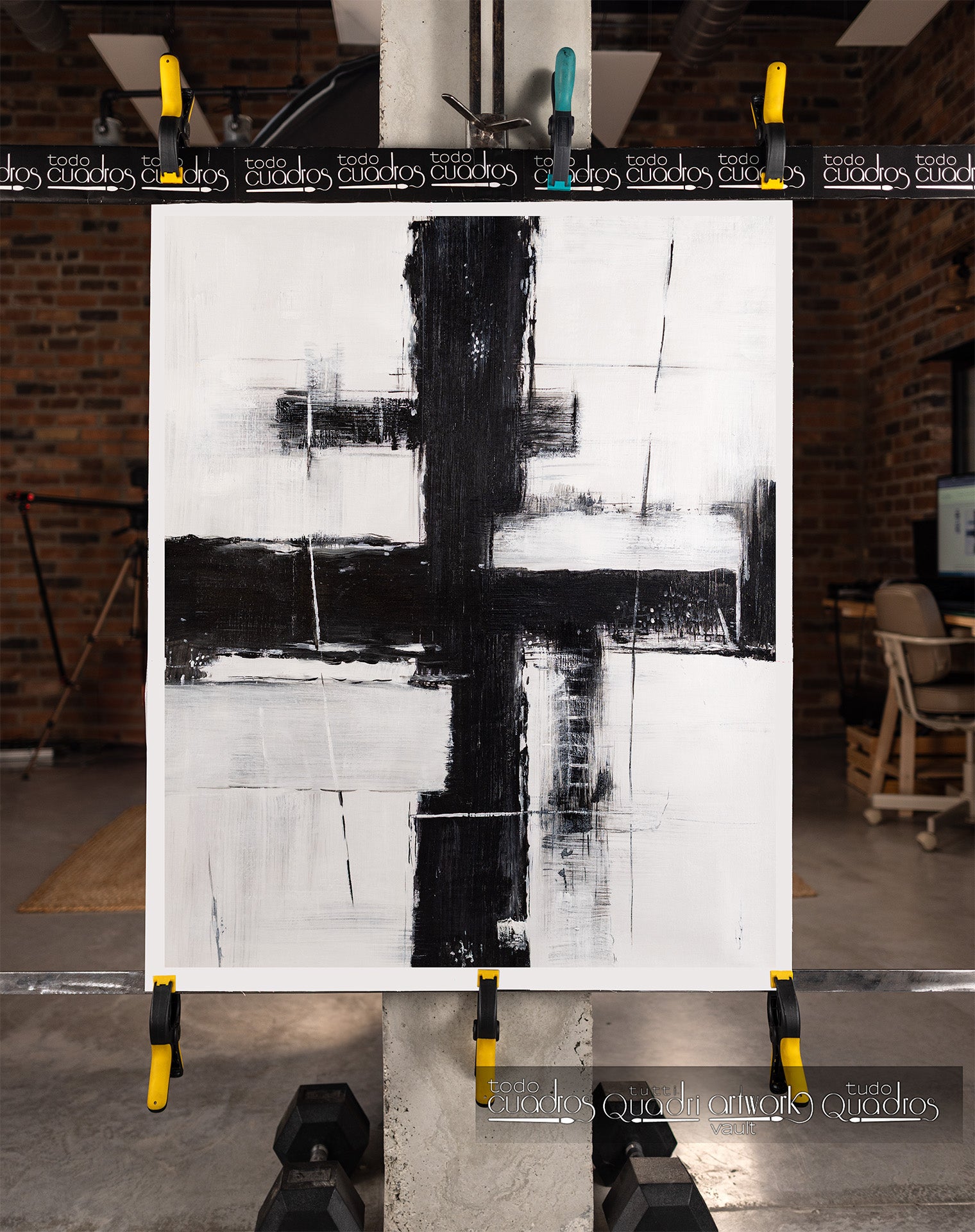 Kreuzung in Schwarz und Weiß