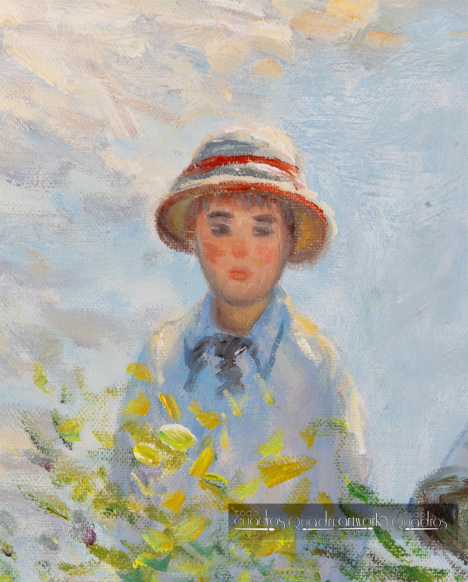 Frau mit Sonnenschirm, Monet