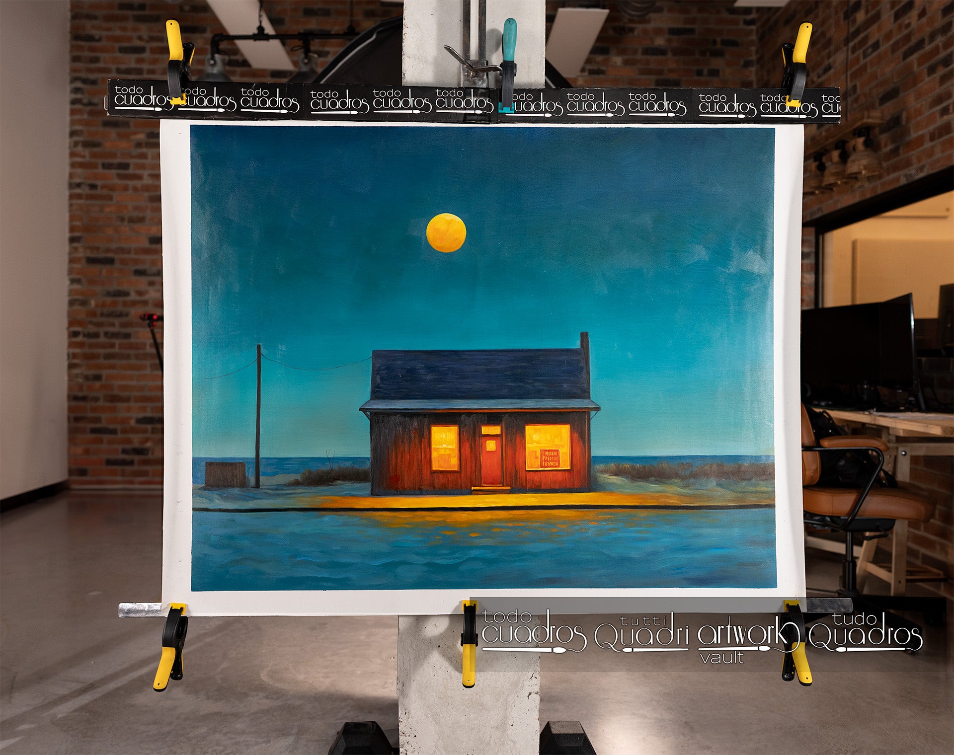 Nachtschicht, im Stil von Hopper