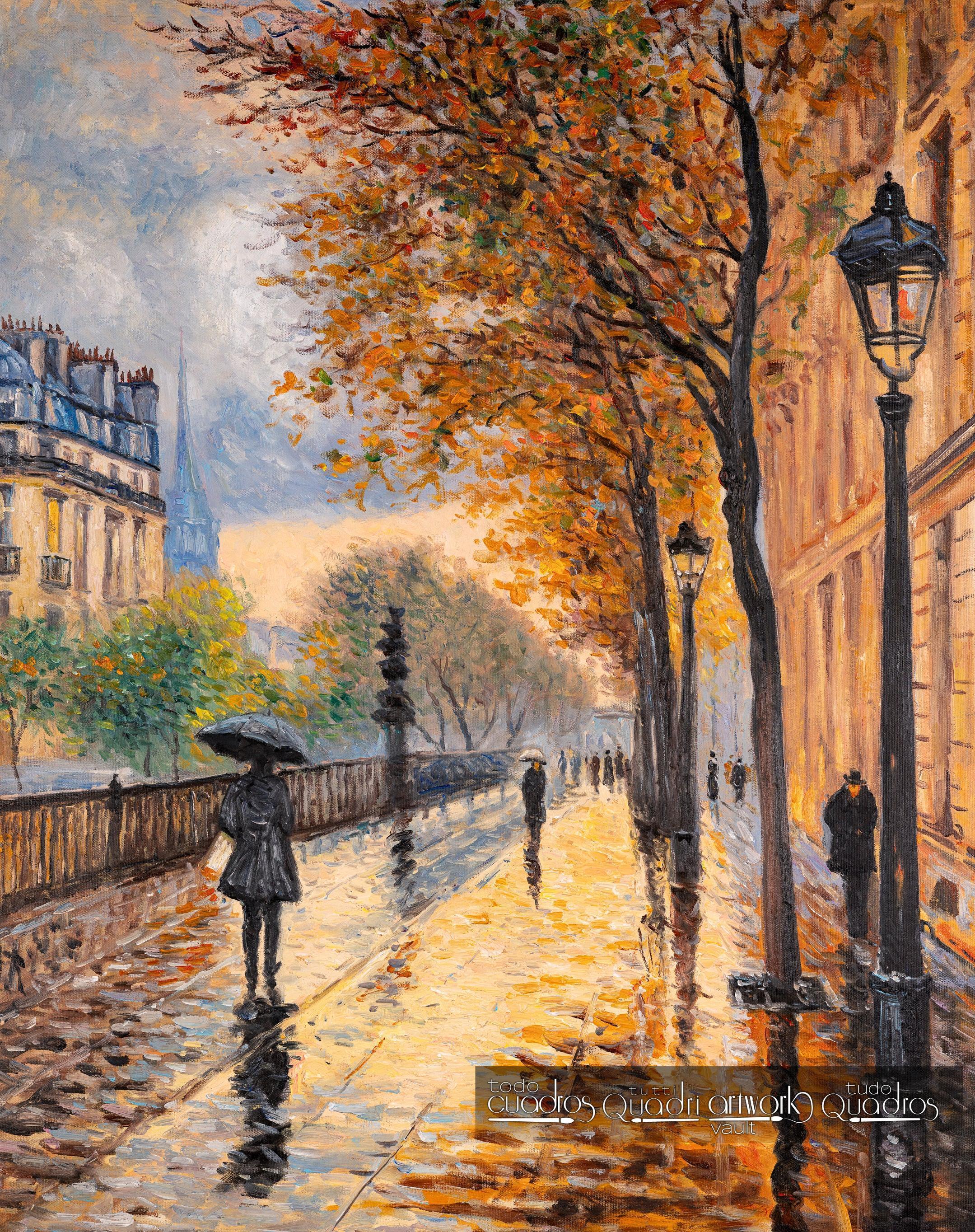 Regennachmittag, im Stil von Monet