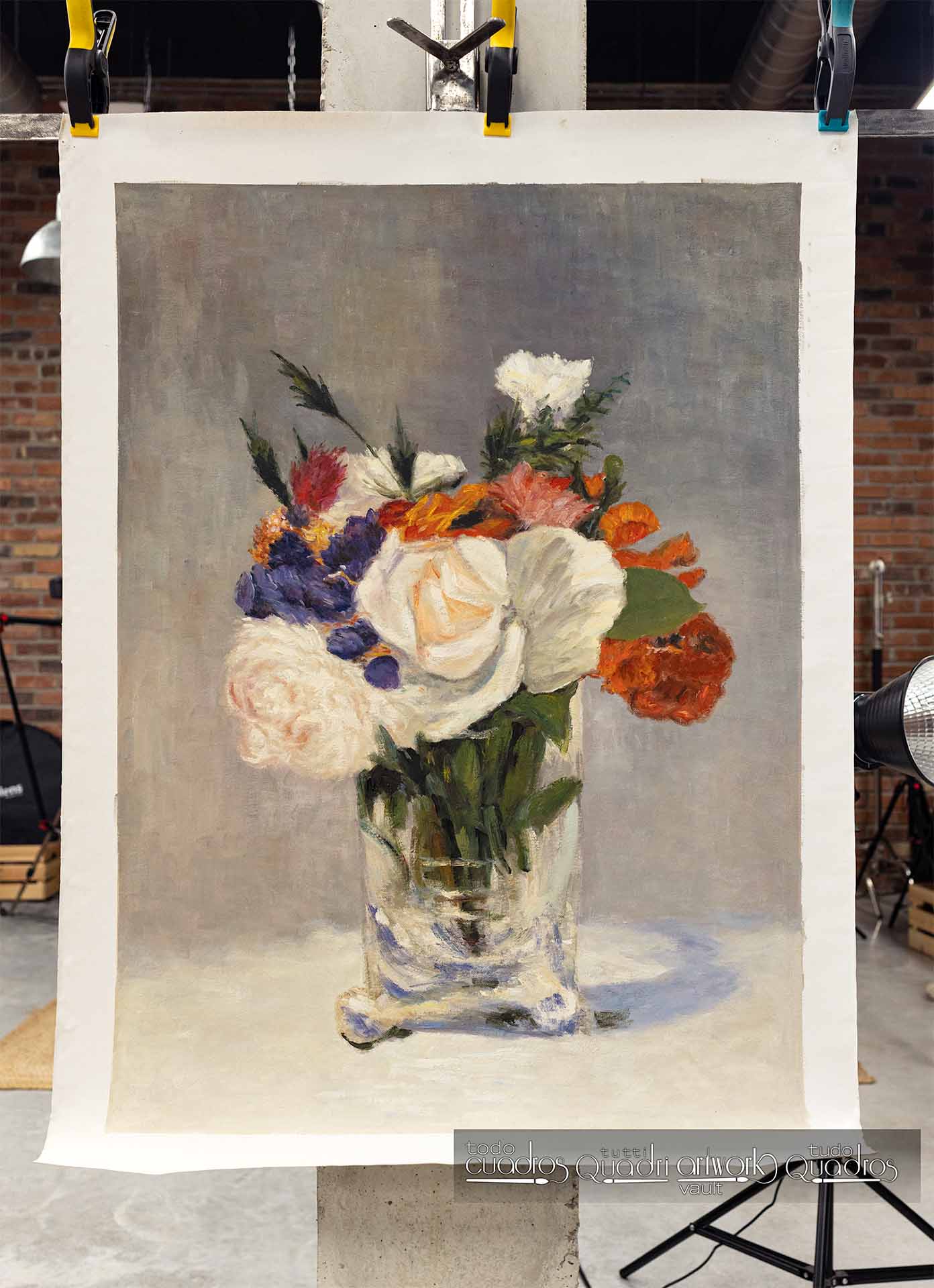 Blumen in einer Kristallvase, Manet
