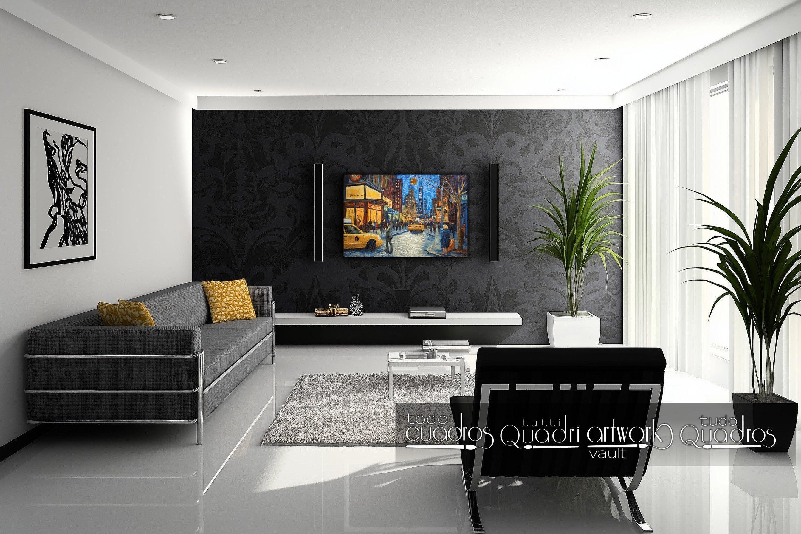 New Yorker Nacht, im Stil von Van Gogh