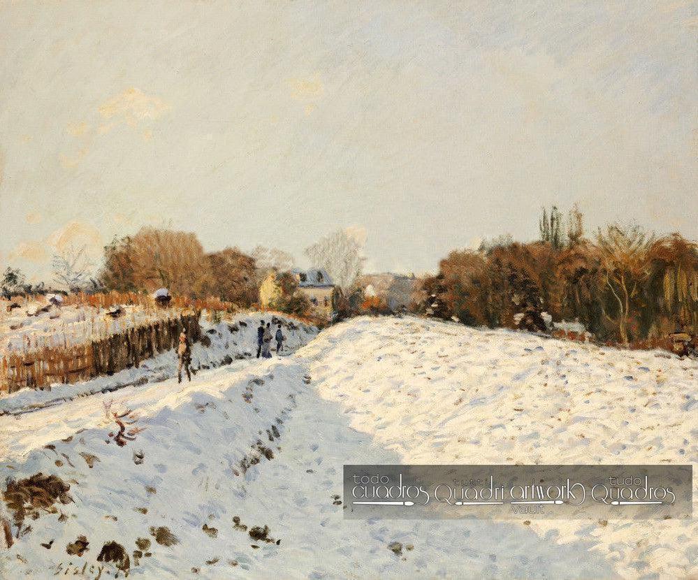 Effekt von Schnee in Argenteuil, Sisley