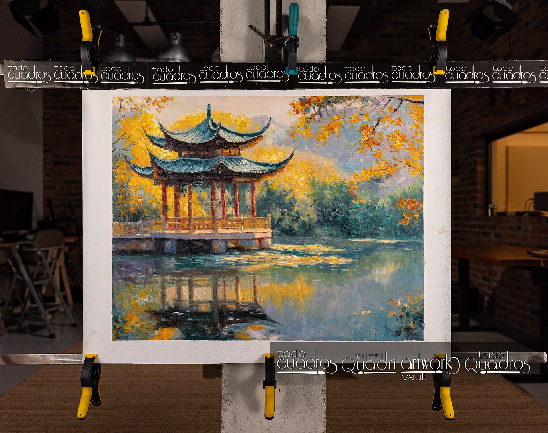 Herbstreflexionen, im Stil von Monet