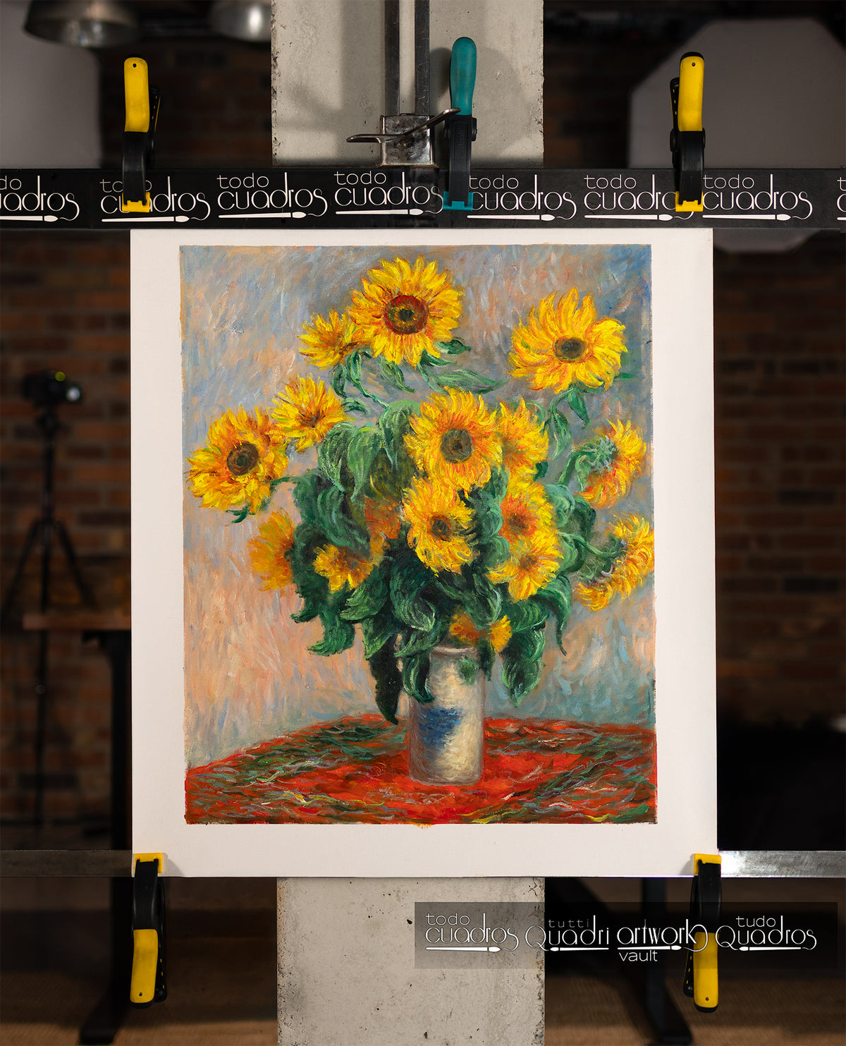 Vase mit Sonnenblumen, Monet