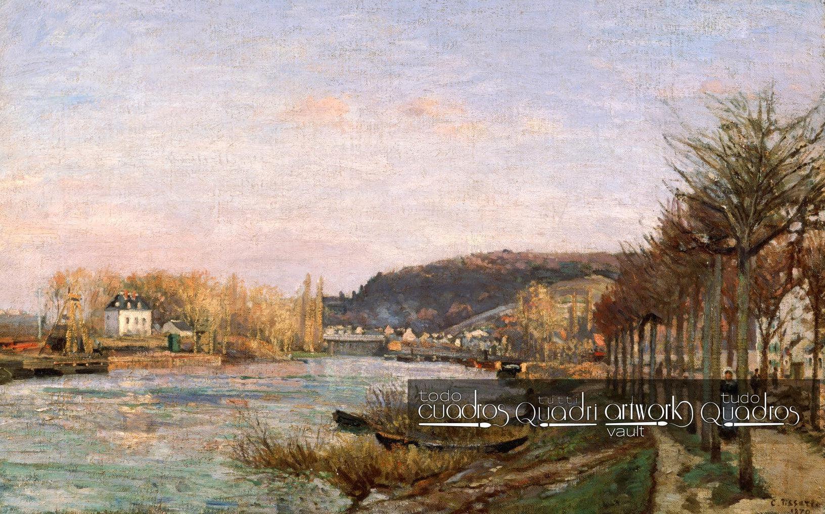 Die Seine in Bougival, Pissarro