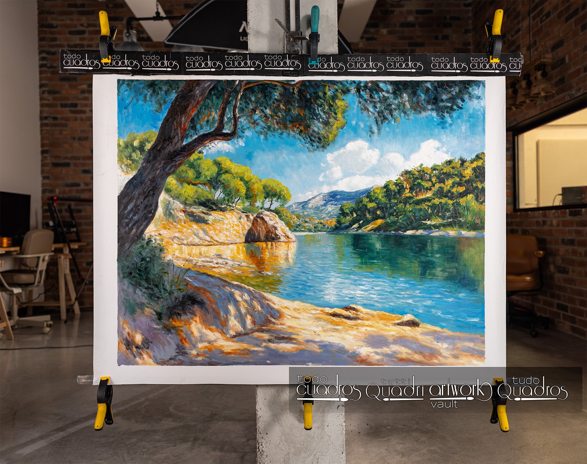 Licht und Ruhe am Ufer, im Stil von Sorolla