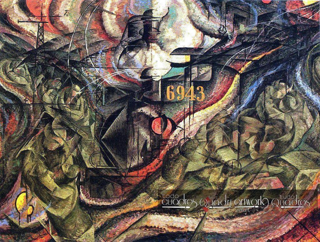 Die Abschiede, Boccioni (zweite Leinwand)