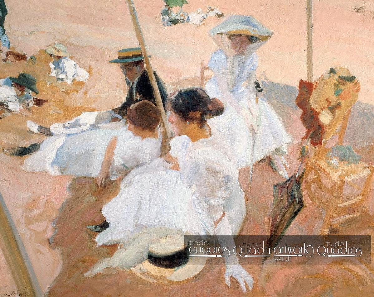 Unter der Markise am Strand, Sorolla