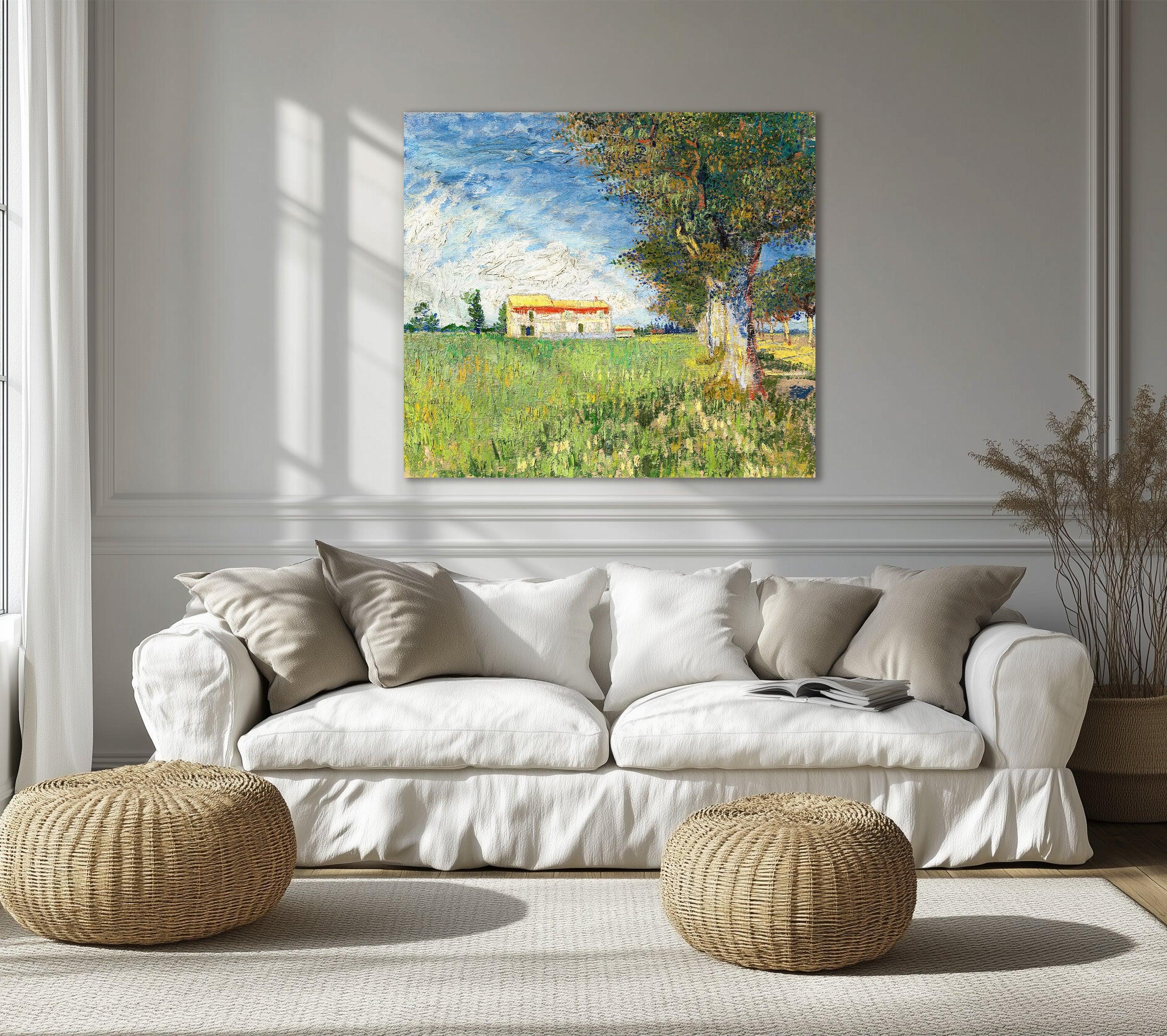 Bauernhaus in einem Weizenfeld, Van Gogh