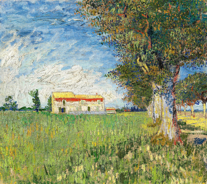 Bauernhaus in einem Weizenfeld, Van Gogh