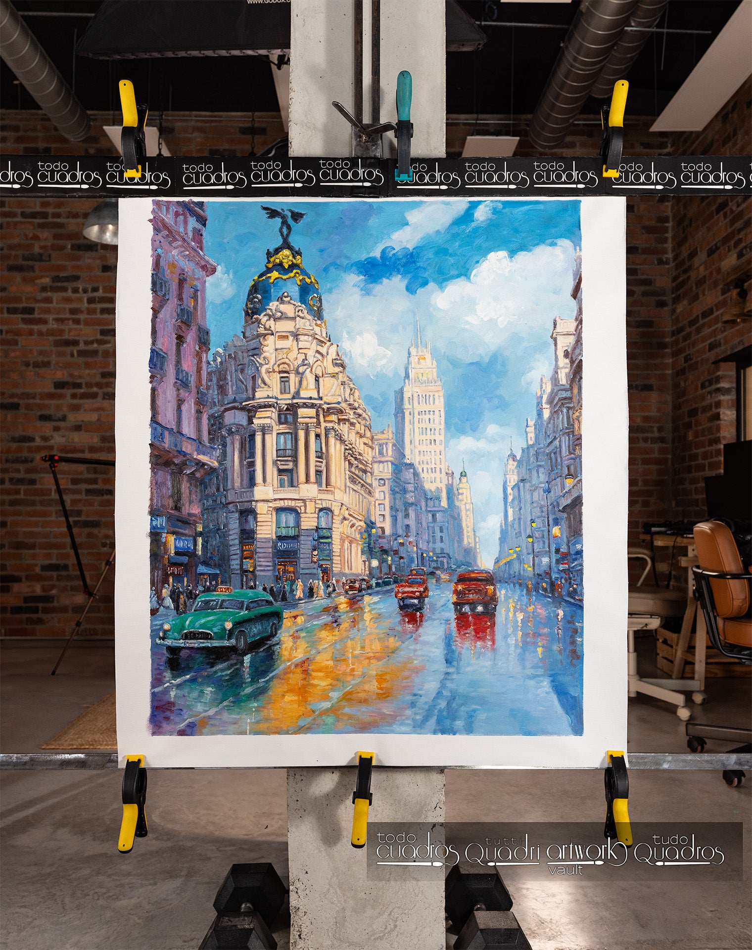 Madrid in Bewegung, im Stil von Monet