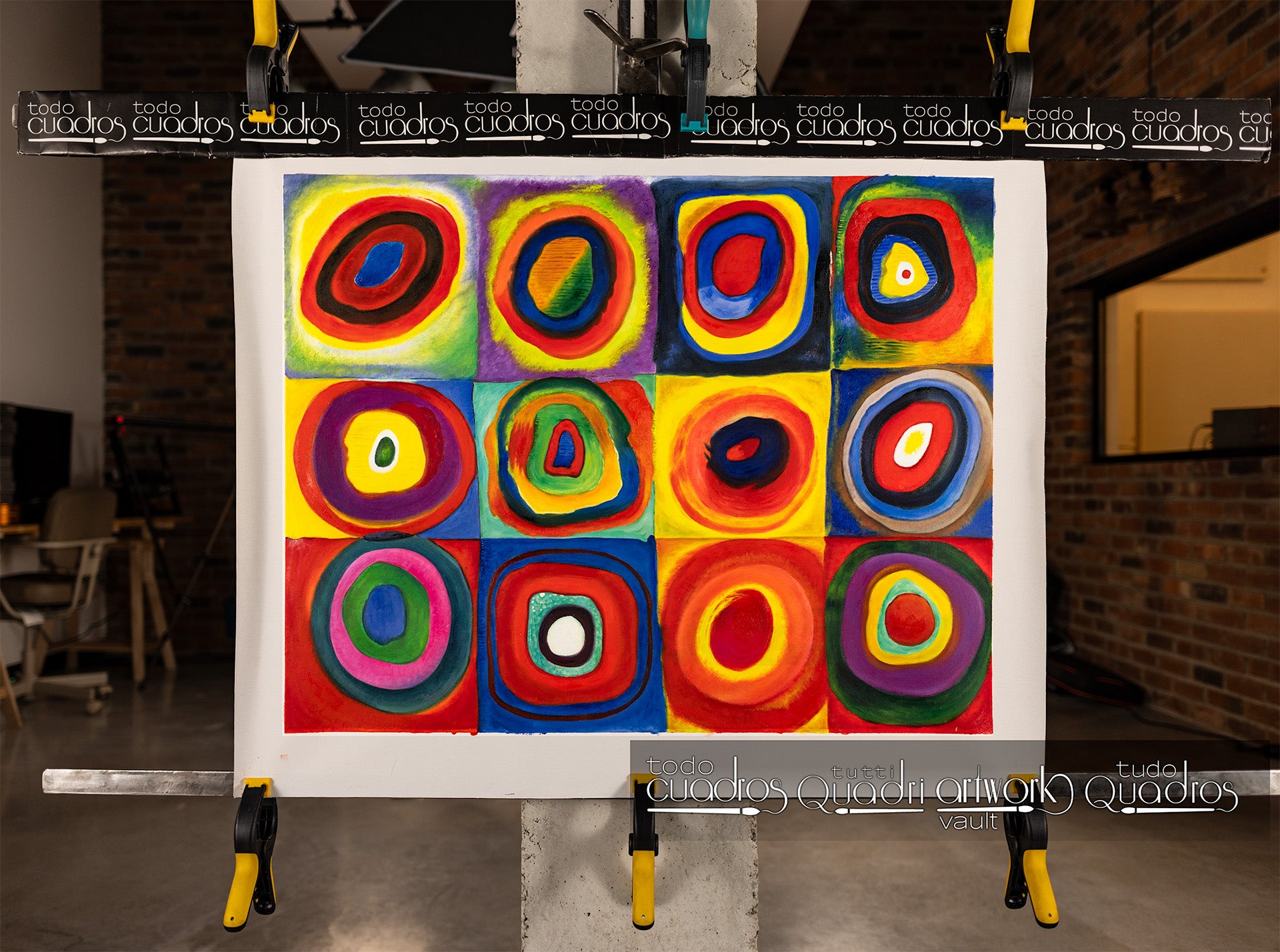 Farbstudie. Quadrate mit konzentrischen Kreisen, Kandinsky