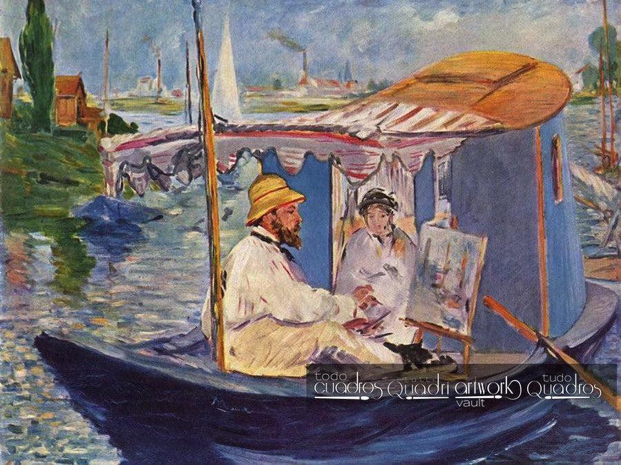 Claude Monet in seinem Atelierboot, Manet
