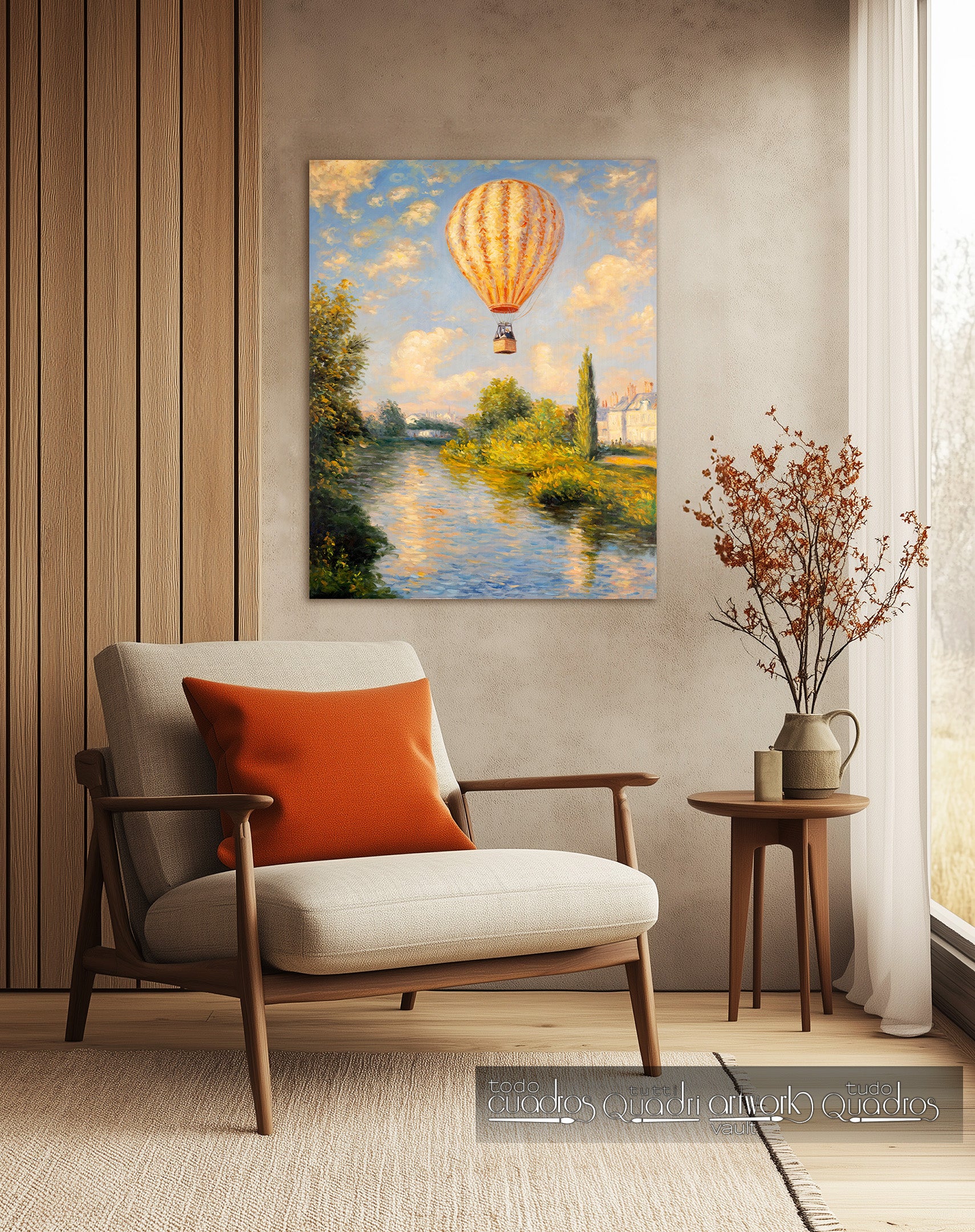 Reise zwischen den Wolken, im Stil von Monet