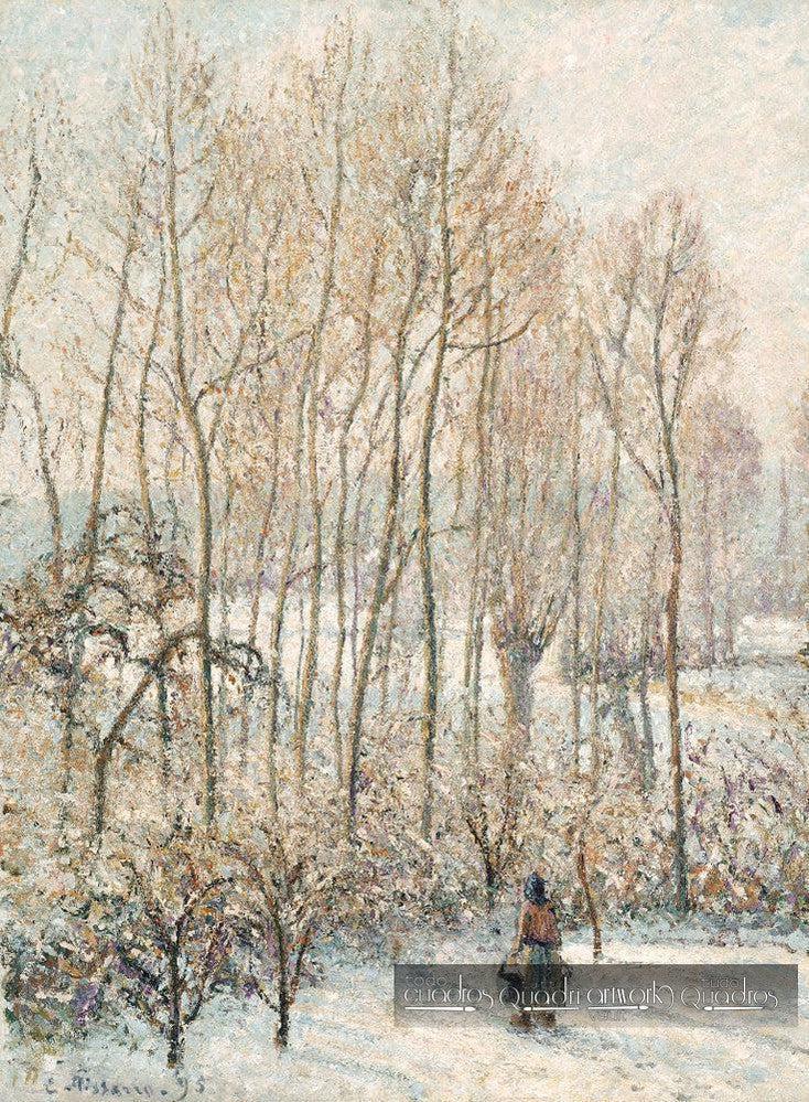 Sonnenlicht auf dem Schnee am Morgen, Pissarro