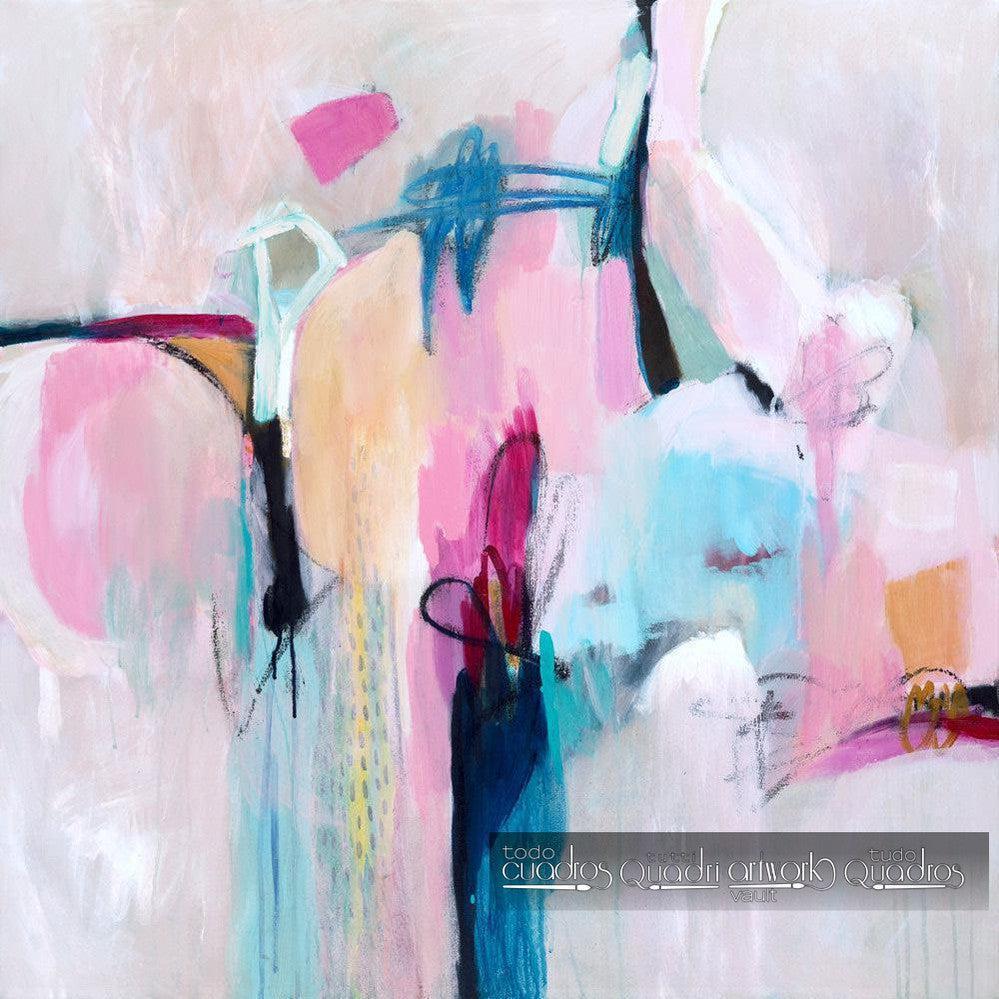 Rosa und himmelblaue Fläche, Abstrakt