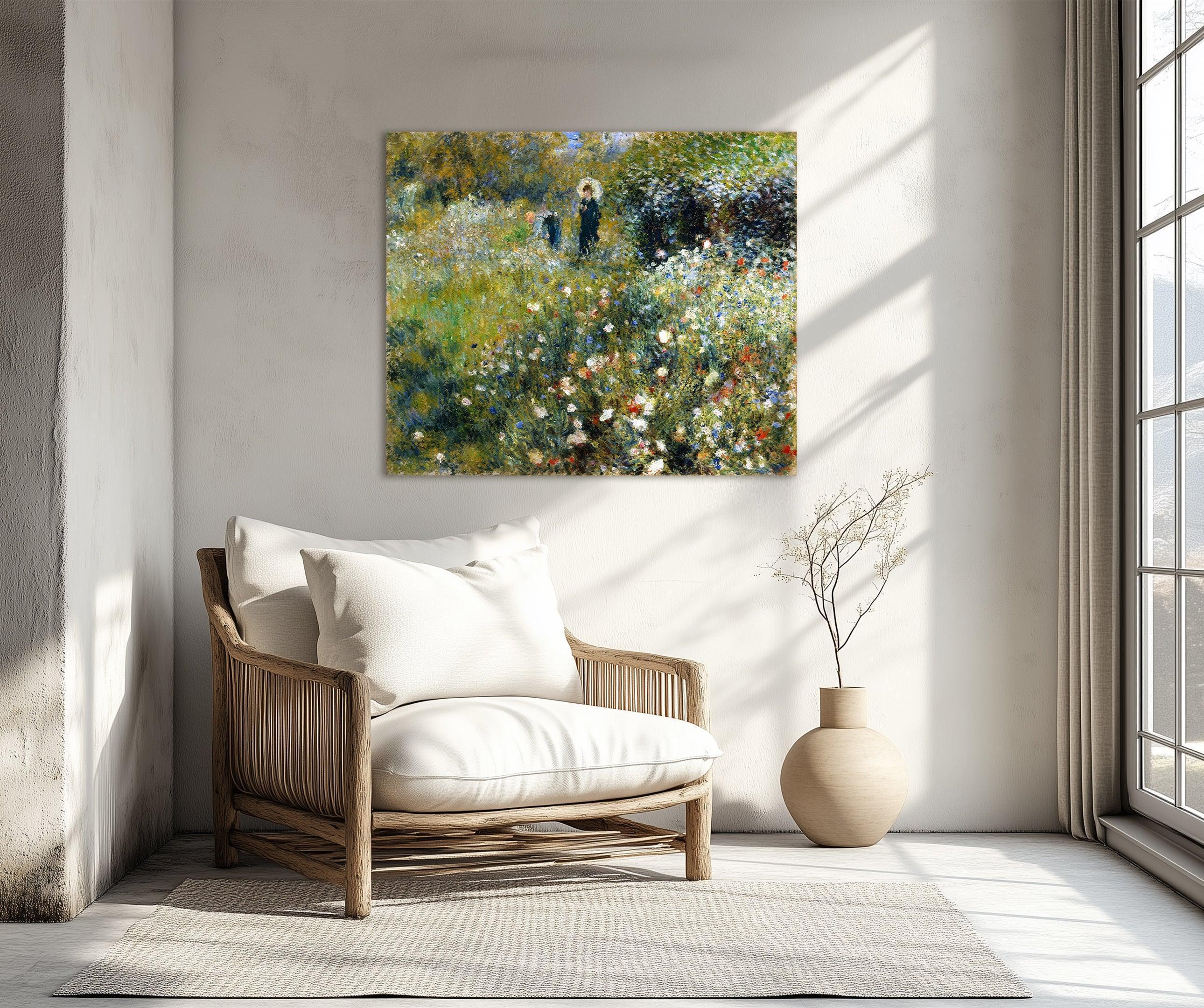 Frau mit Sonnenschirm in einem Garten, Renoir