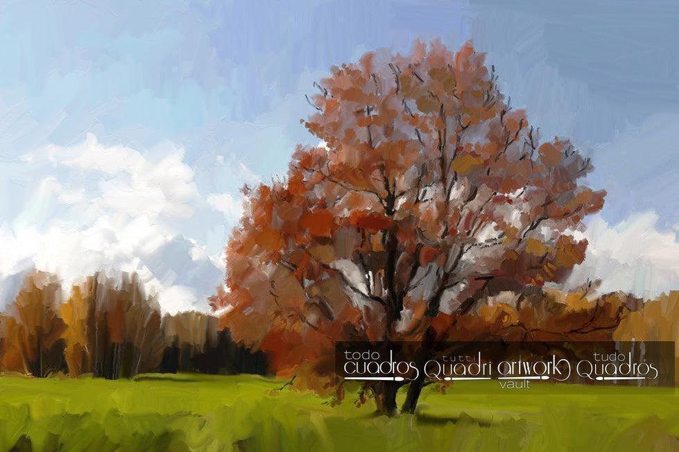 Sfumato-Baum, Landschaftsöl