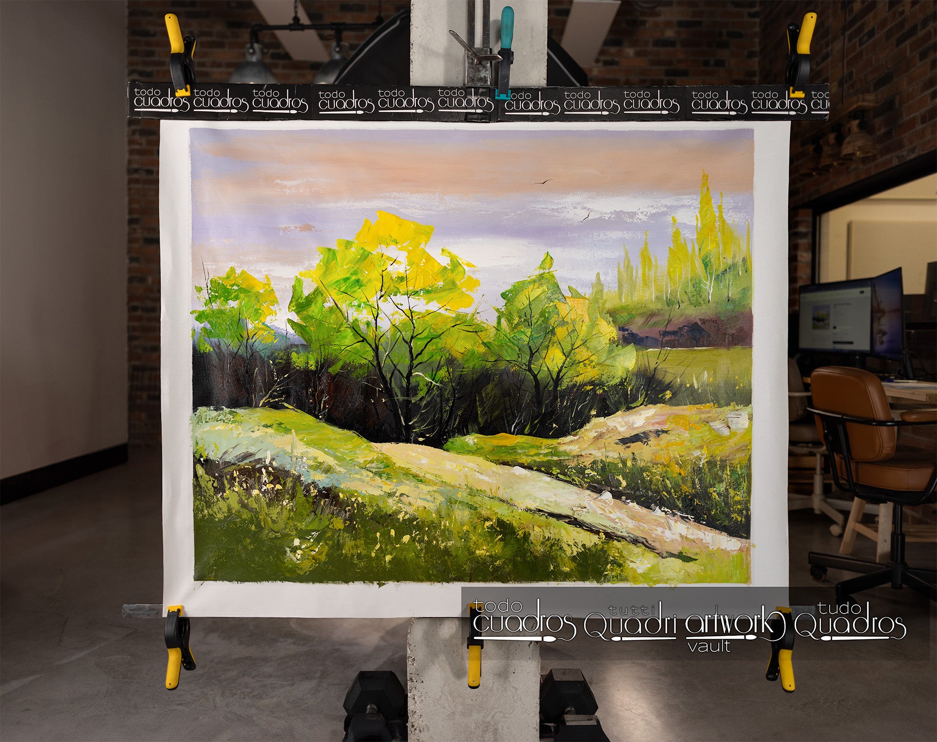 Bäume des Berges, Landschaftsöl