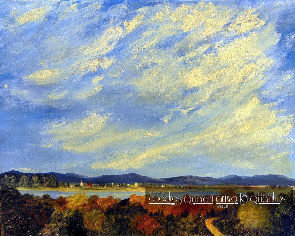 Sonnenuntergang, Landschaftsöl