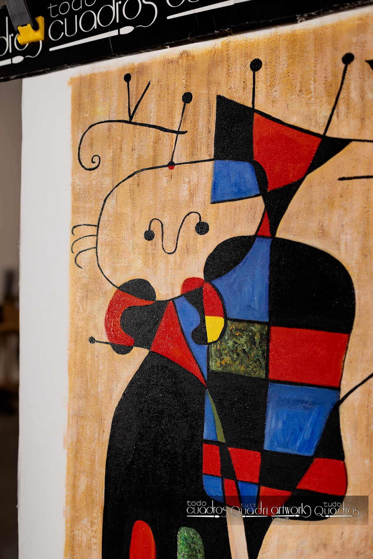 Figuren und Hund vor der Sonne, Miró