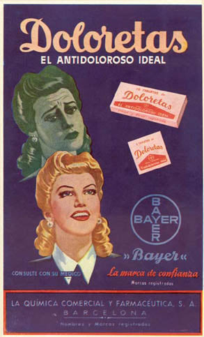 Poster de medicamento de bayer.