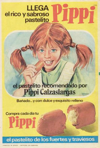 Poster con la famosa Pippi calzas largas.