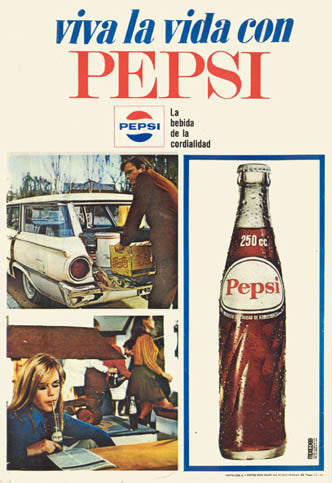Anuncio en lámina de bebida refrescante.