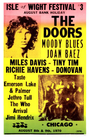 Cartel anunciando a Jim Morrison.