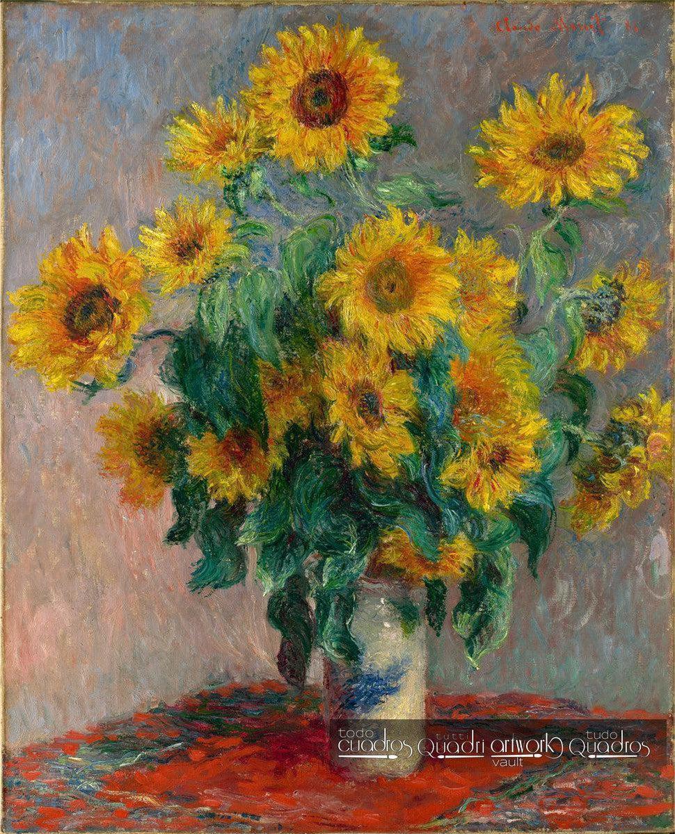 Vase mit Sonnenblumen, Monet