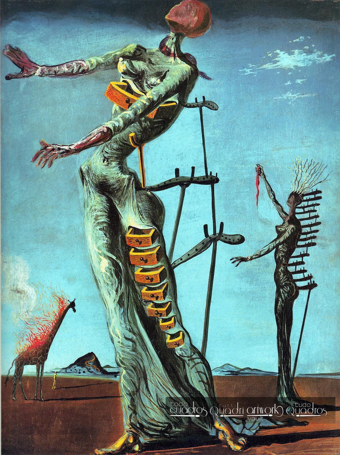 Die brennende Giraffe, Dalí